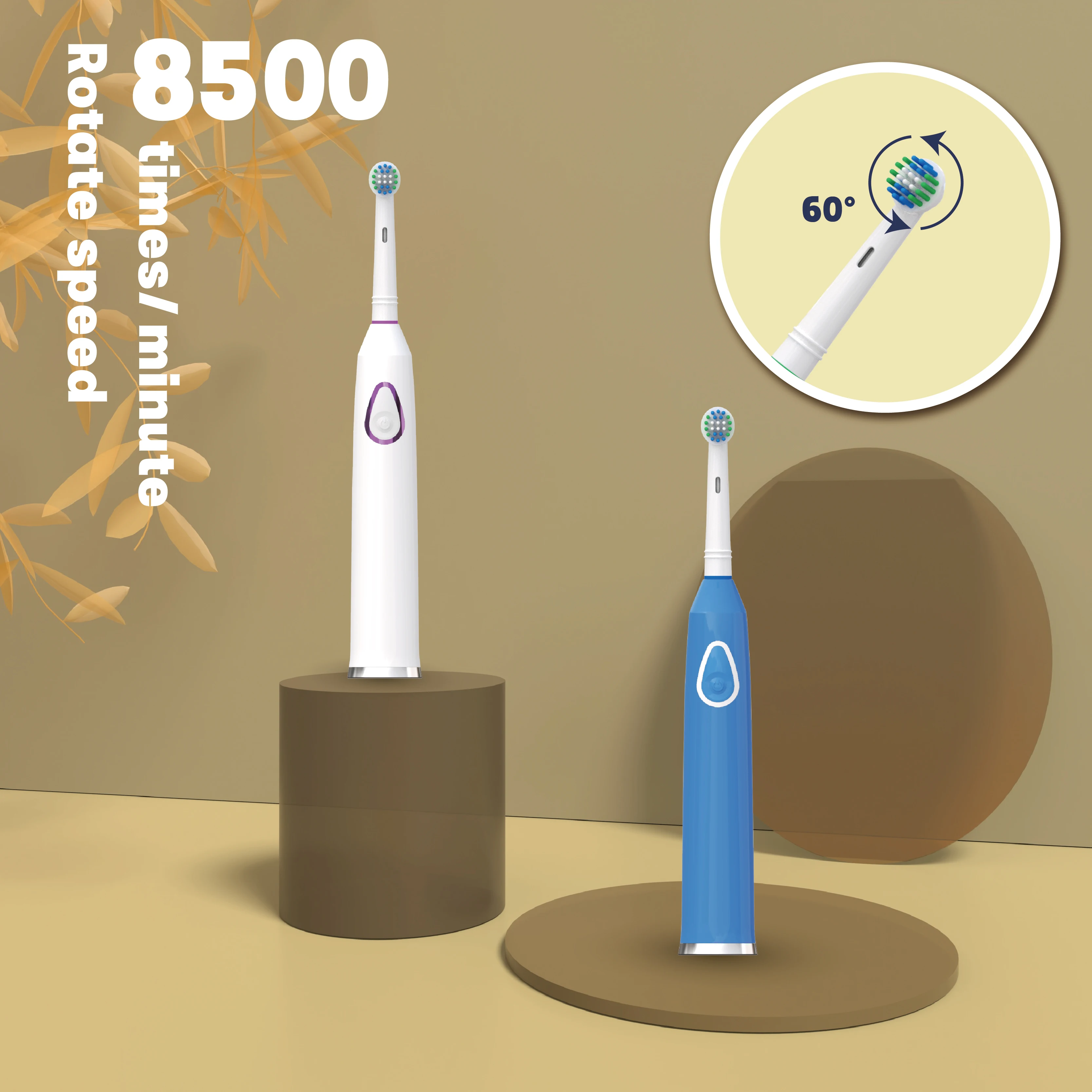 Factory Patent CE Rohs Approved Auto Rotating Head Electric Toothbrush Led Electric Toothbrush