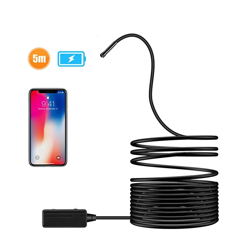 5.5mm endoscope pipe inspection camera, wireless wifi pinhole camera, handheld inspection camera