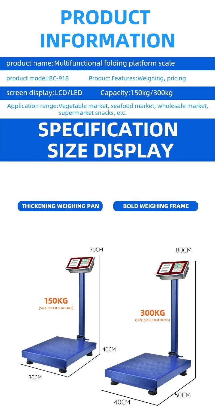 Electronic platform weighing scale