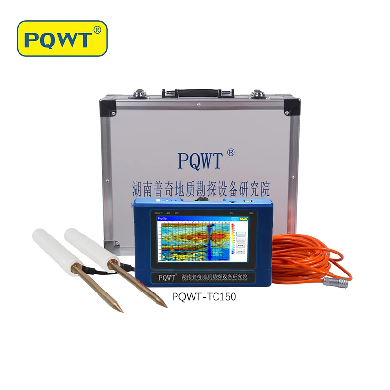 PQWT TC300 Best Seller Automatic Mapping 300m Deep Ground Water Detector Geophysical Survey Equipment
