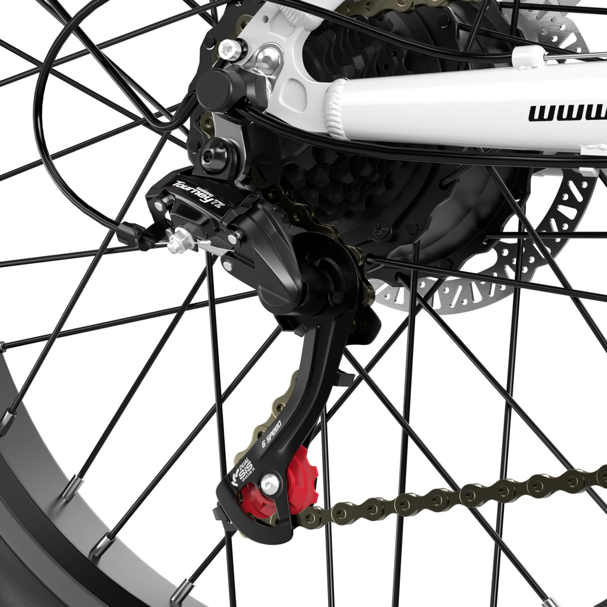 US EU Electric Bike Fat Tire with Suspension Fork 30mph Power by 2000W Motor 7-speed Drivetrain All Terrain eBike for Adults