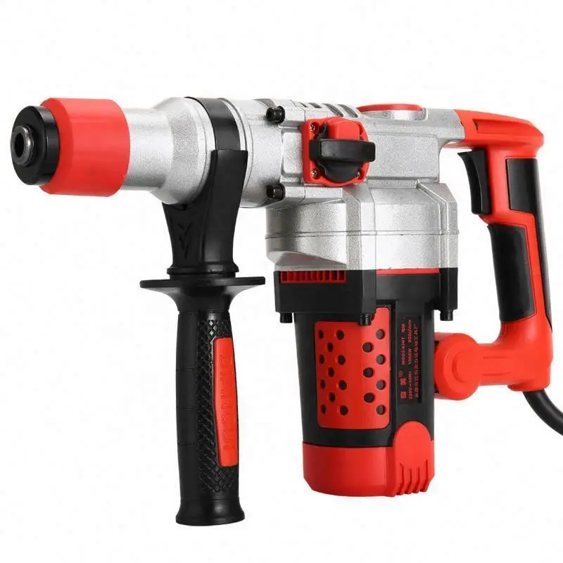 High Power Dual Purpose Heavy Duty Jackhammer 26mm Diameter Concrete Breakers Electric Demolition Hammer Impact Drill Set