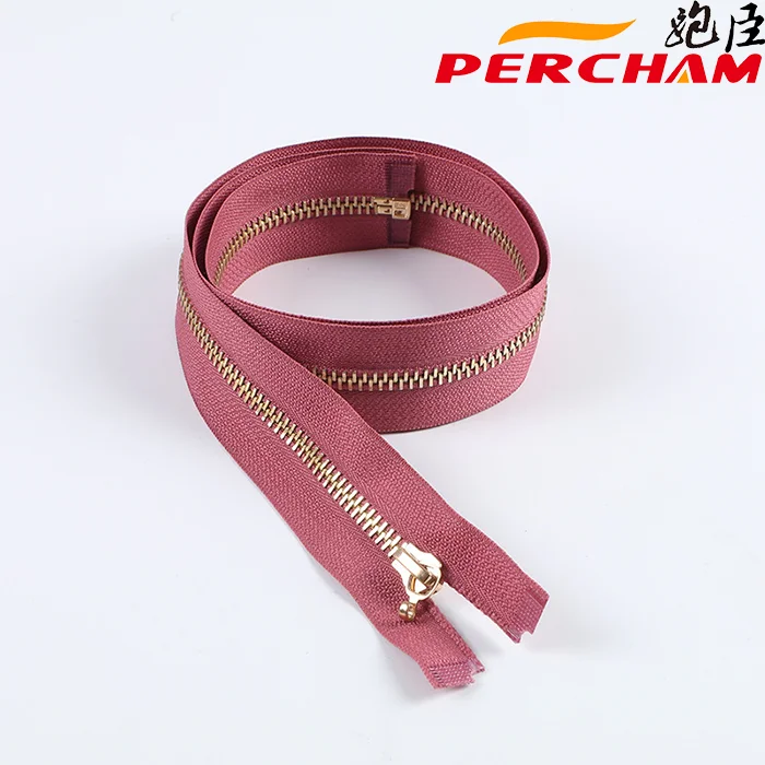 High quality No. 3 No. 5 No. 8 Metal zipper Wholesale Y teeth ordinary teeth light gold white gold bright gun brass open zipper