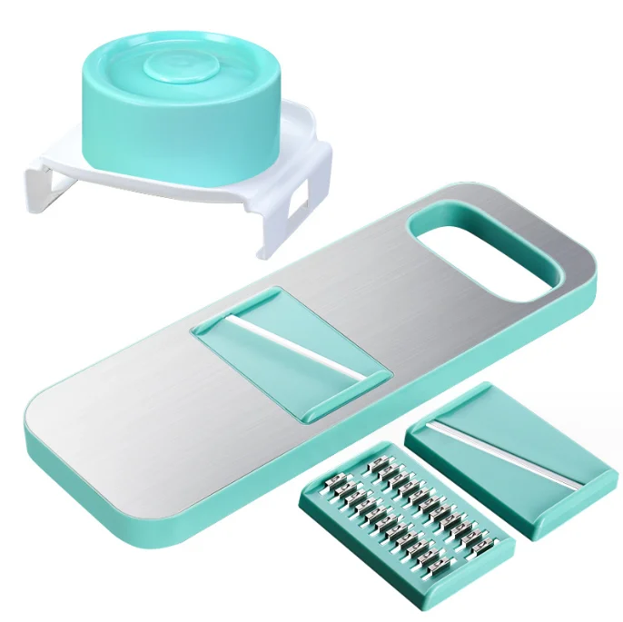 6 In 1 Vegetable Slicer,Adjustable Multi Blade Removable Cutter Shredder Handheld Kitchen Gadget For Cucumber Carrot Fruit