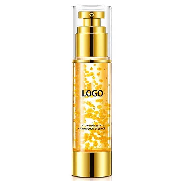 Custom private label Hyaluronic Anti-aging Moisturizing Vitamin E Collagen 24K Gold Serum Golden Serum