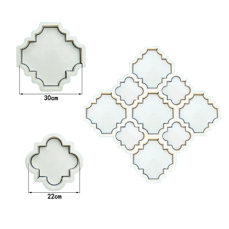 China knot paving brick plastic mold paving stone mold concrete prefabricated plastic mold