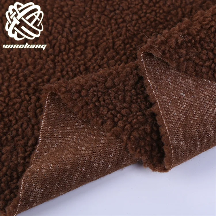 Sherpa Fabric Factory  Garment Shoes Fabric Acrylic/Polyester Black Sherpa fabric Shearling Faux Fur