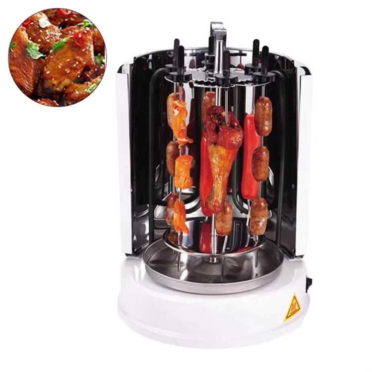 Commercial Aluminium Electric Bbq Grills & Griddles Vertical Rotation Barbecue with Pot