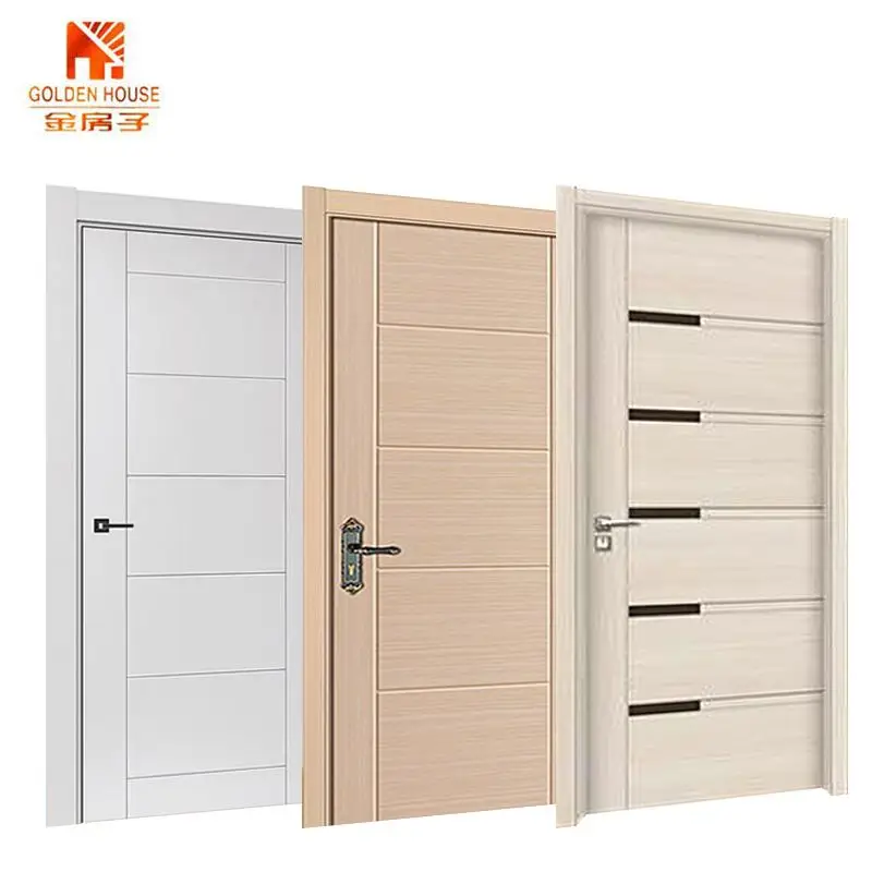 hotel prefabricated bedroom swing mdf light walnut italy style interior wooden door