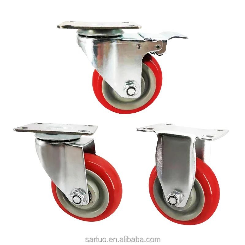 Medium claret polyurethane Trailer Shelf Red Workbench wheels