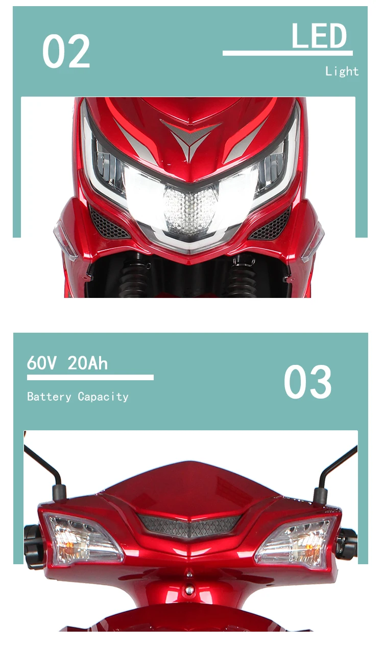 2024 Cheaper vespa scooter 60V 800w electric city bike 20Ah e motorcycle electric scooter for adults
