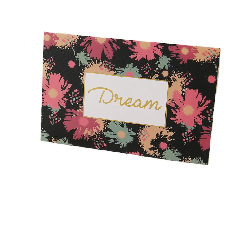 Customized flower thank-you cards with wild flowers, accompanied by envelopes. Floral blank greeting cards