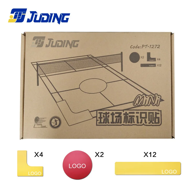 Sport Mini Ball Court Marking Kit Official Size Court Throwing Marks Stadium Marking Set Eco-Friendly Silicone Tennis Court Line