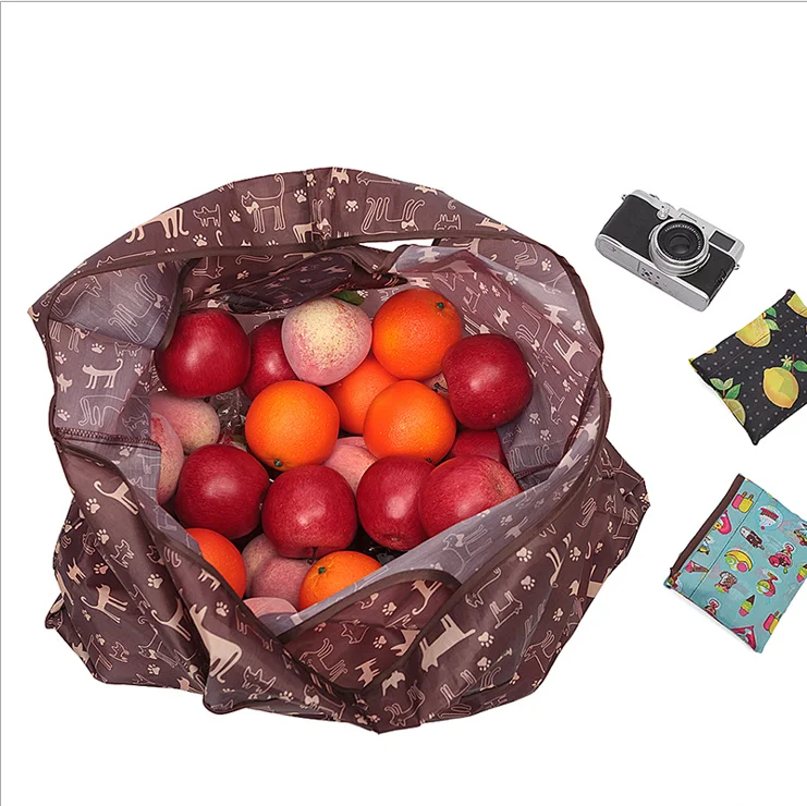 Eco New Products polyester bag foldable Washable grocery polyester foldable reusable eco friendly tote bags