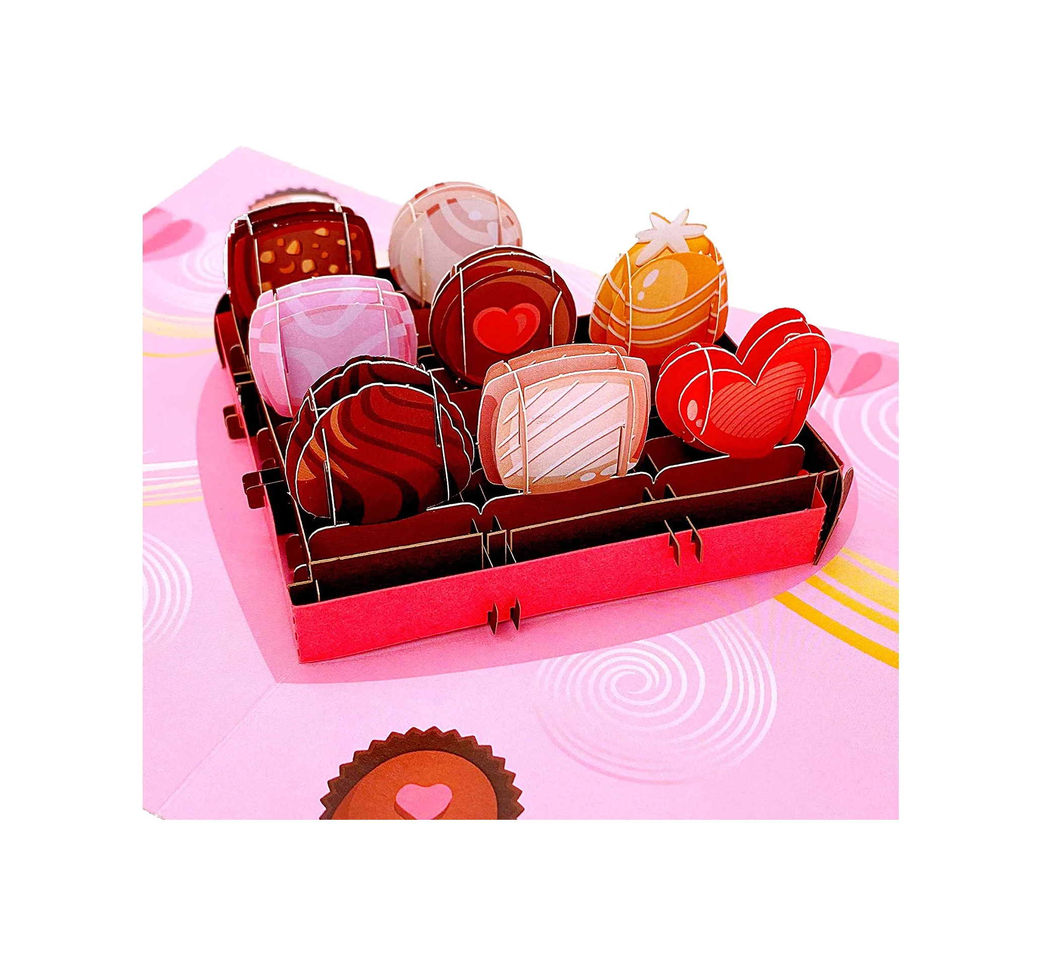 Best Folding 3D Handmade Love Classic Customizable Chocolate Greeting Card