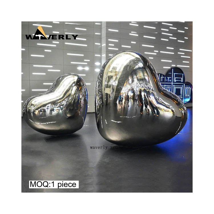 Waverly Statue Customized Modern Outdoor Large  Love Statue Stainless Steel Heart Statue Sculpture For Sale