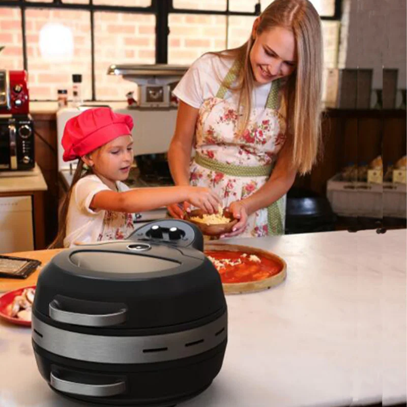Fast Cooking Electric Pizza Oven Heats up 400 for Two Pizzas
