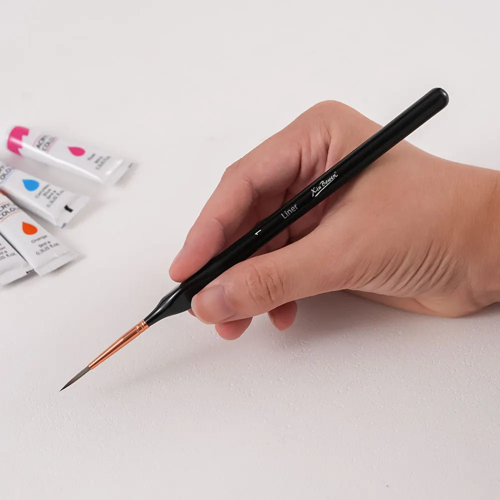 Xin Bowen 5-Pcs Set Multi-Color Option Fine Detail Painting Brush New Packaging Nylon Hair with Aluminum Ferrule Paintbrushes