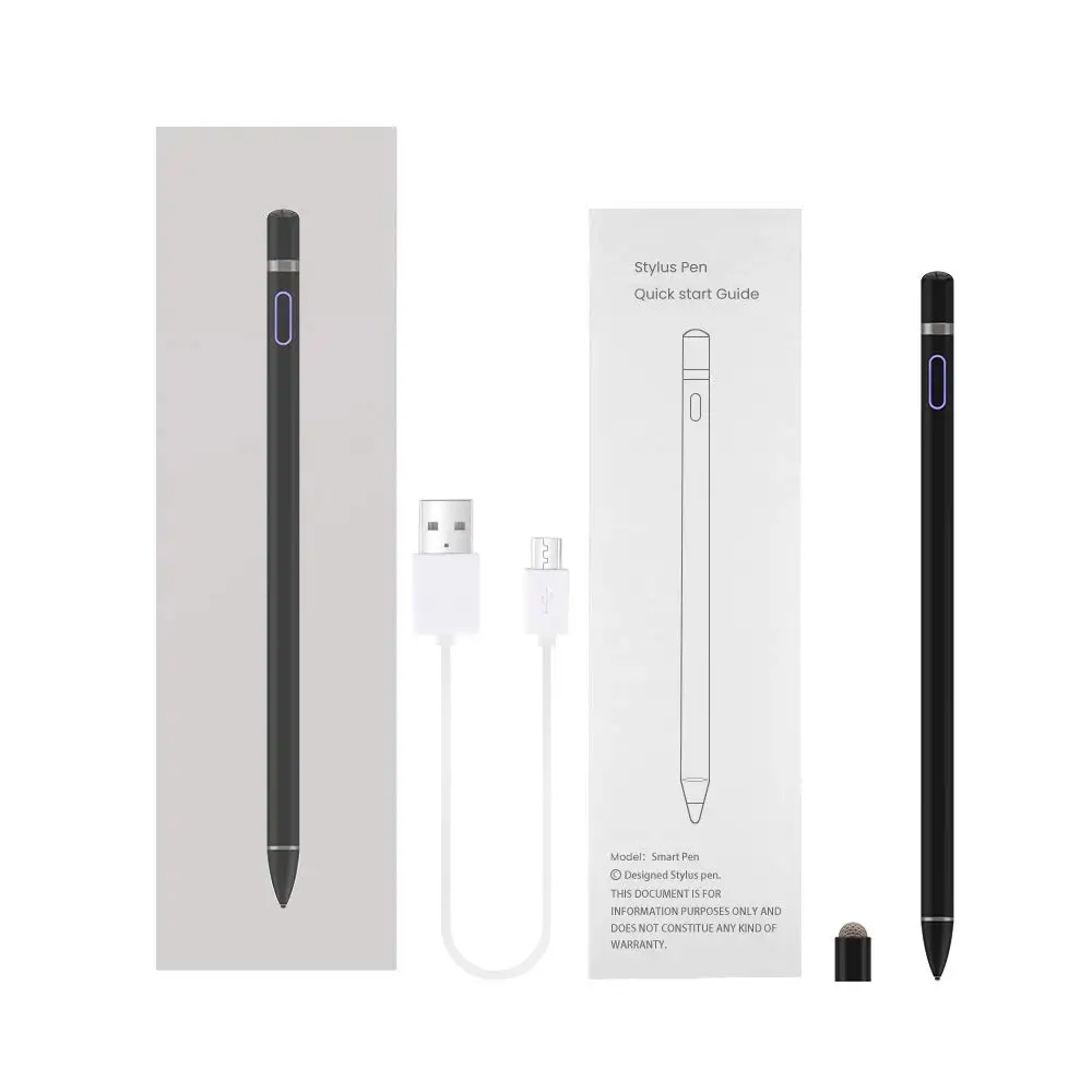 Metal Capacitive Active Stylus Pencil mi-cro USB Digital Drawing Custom All Touch Screen Tablets Stylus Pen
