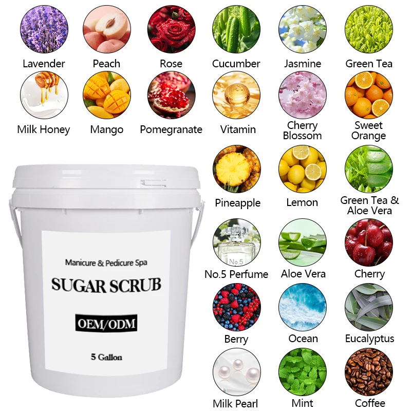 5gal Green Tea & Aloe Vera Custom Foot Care Formula Revitalizing Foot Skin Spa Pedicure Sugar Scrub For Ultimate Care