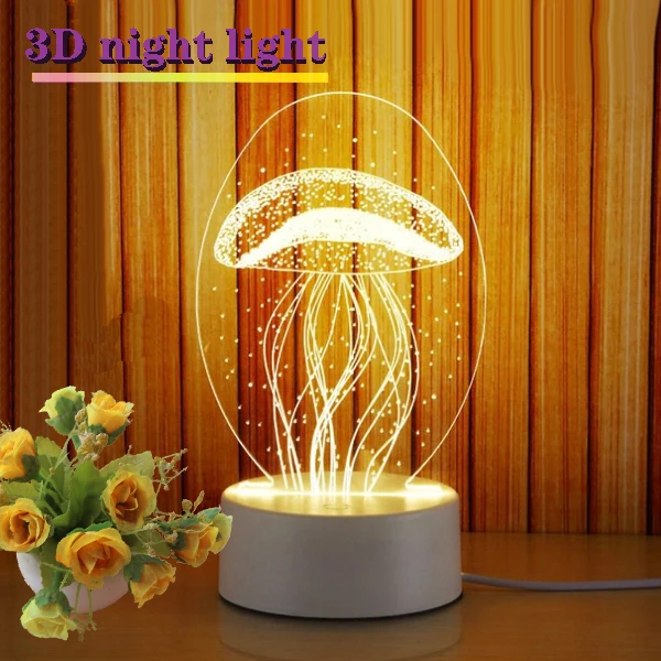 Acrylic Led Base 3d Night Light 3d Illusion Acrylic Table Desk Base Led Christmas Lamp Room Decor acrylic lights