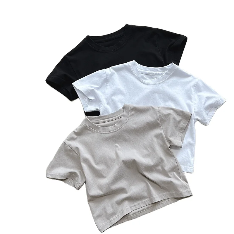 customize Hot Selling Basic Kids Oversize Plain T-Shirt New Design Toddler Baby Boys Girls Soft Blank high quality T-Shirt