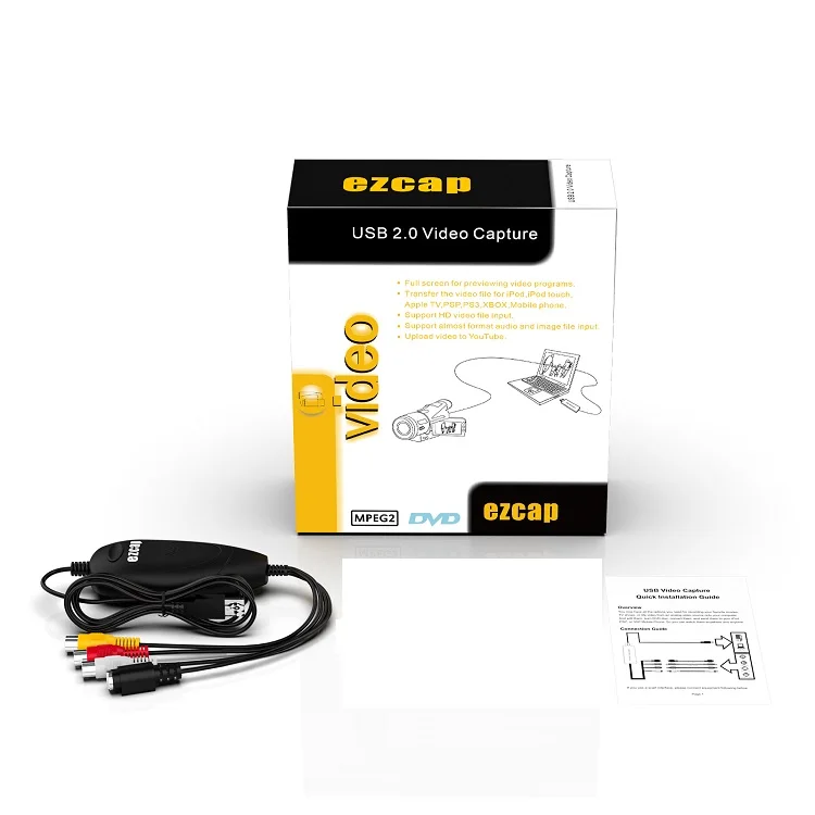 ezcap172 AV to HD USB 2.0 RCA Video Capture VHS to DVD