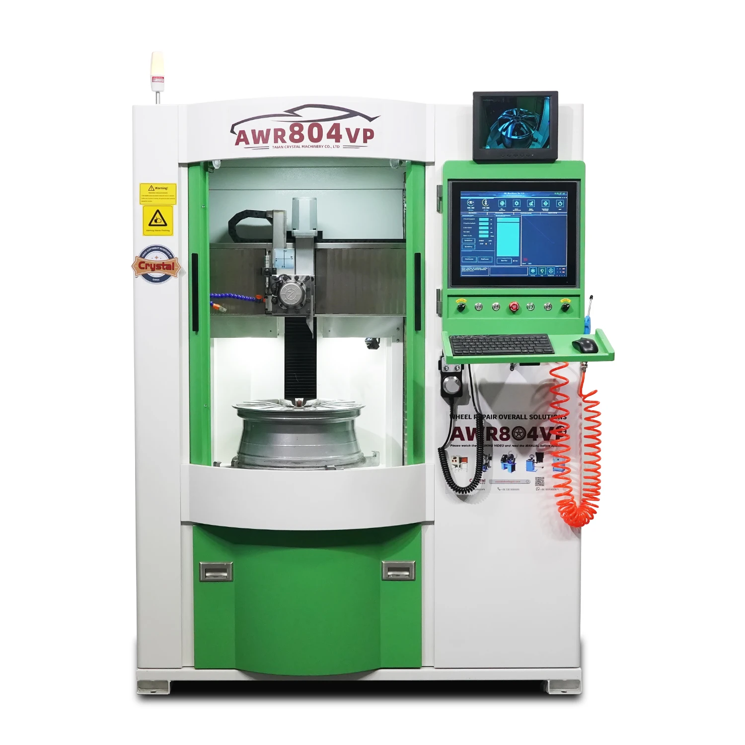 Car Rim Scratch Repair CNC Alloy Wheel Lathe Machine Auto Hub Maintenance CNC Rim Repair Lathe AWR804VP