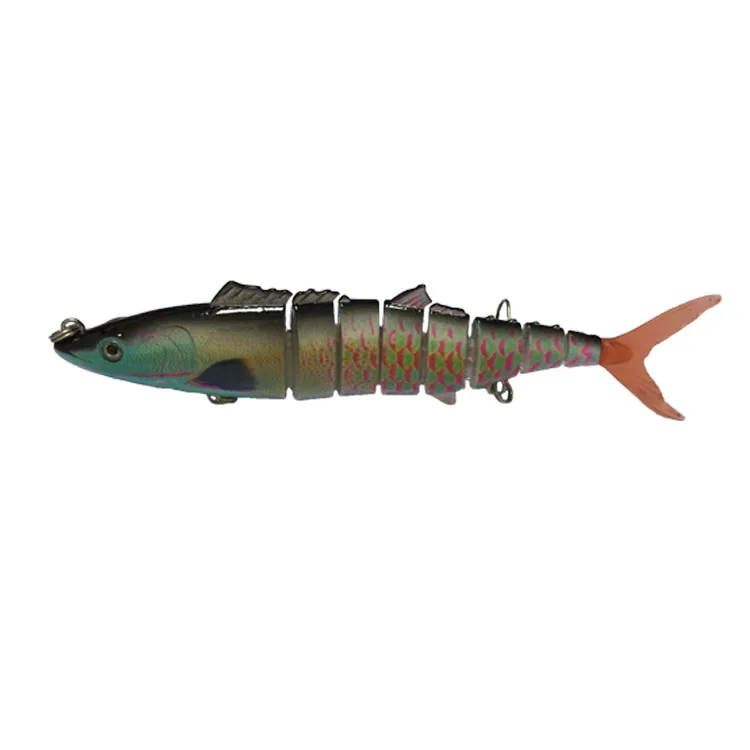 LDVE 17.8cm 38g Unpainted Swimbait Slow Sinking 8 Segmented Mackerel Lure Blank