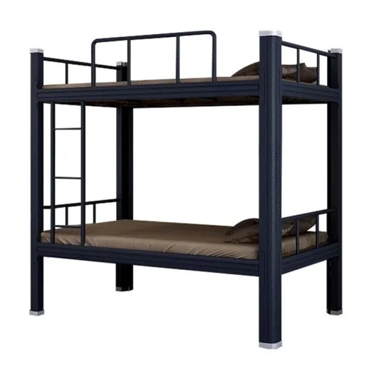 Cheap students double bed metal heavy duty iron bunk beds adult twin bed with storage cama de beliche de metallic