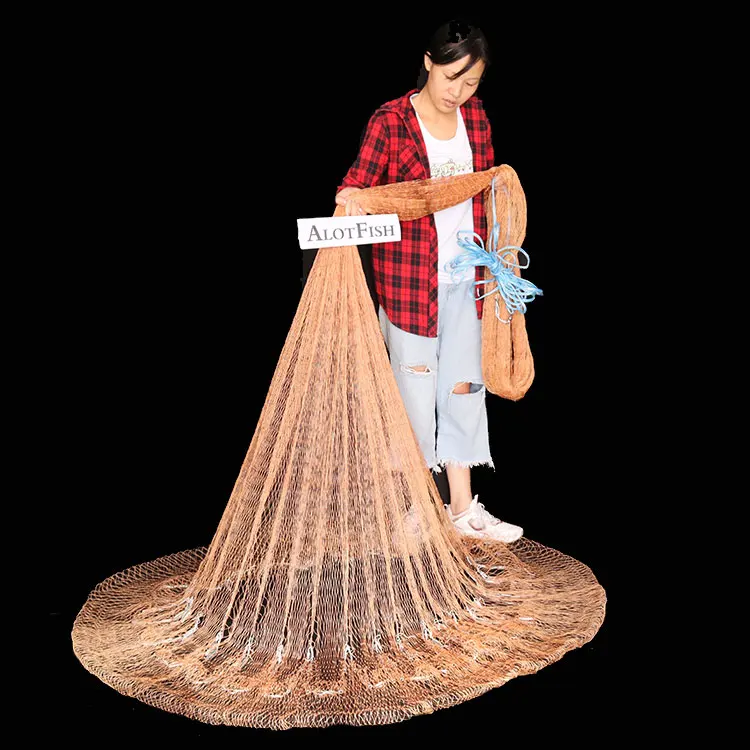 Japanese Style Bottom Pocket Fishing Cast Net Multifilament Casting Net