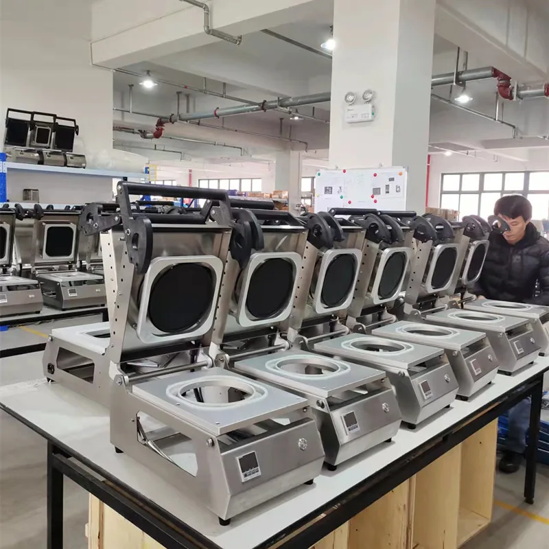 China Manual Fast Food Lunch Box/Tofu Tray Heat Sealer Packaging Machine