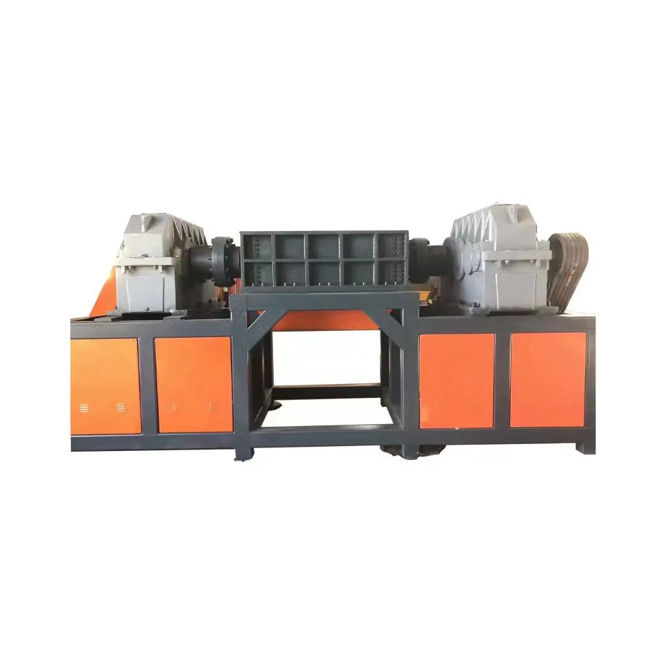 Factory Price Double Shaft Plastic Shredder Scrap Metal Steel Shredder Machine For Recycling Waste Metal Iron Sheet