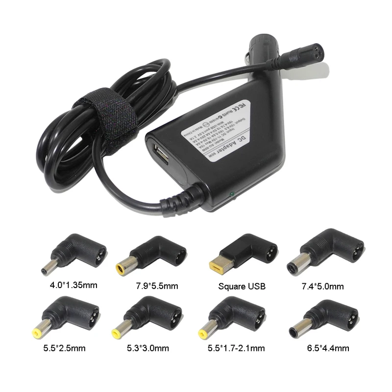 90W Automatic Universal Laptop Dc Car Charger Power Adapter 8Tips For Dell Acer Lenovo Sony Asus Laptops