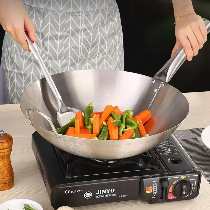 natural color cooking pot set Compact cooking pot easy to hold stainless steel pots