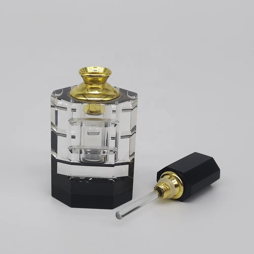 Arabian Empty 6ml Essential Oil Bottle Crystal Perfume Oud Aroma Bottles With Glass Stick