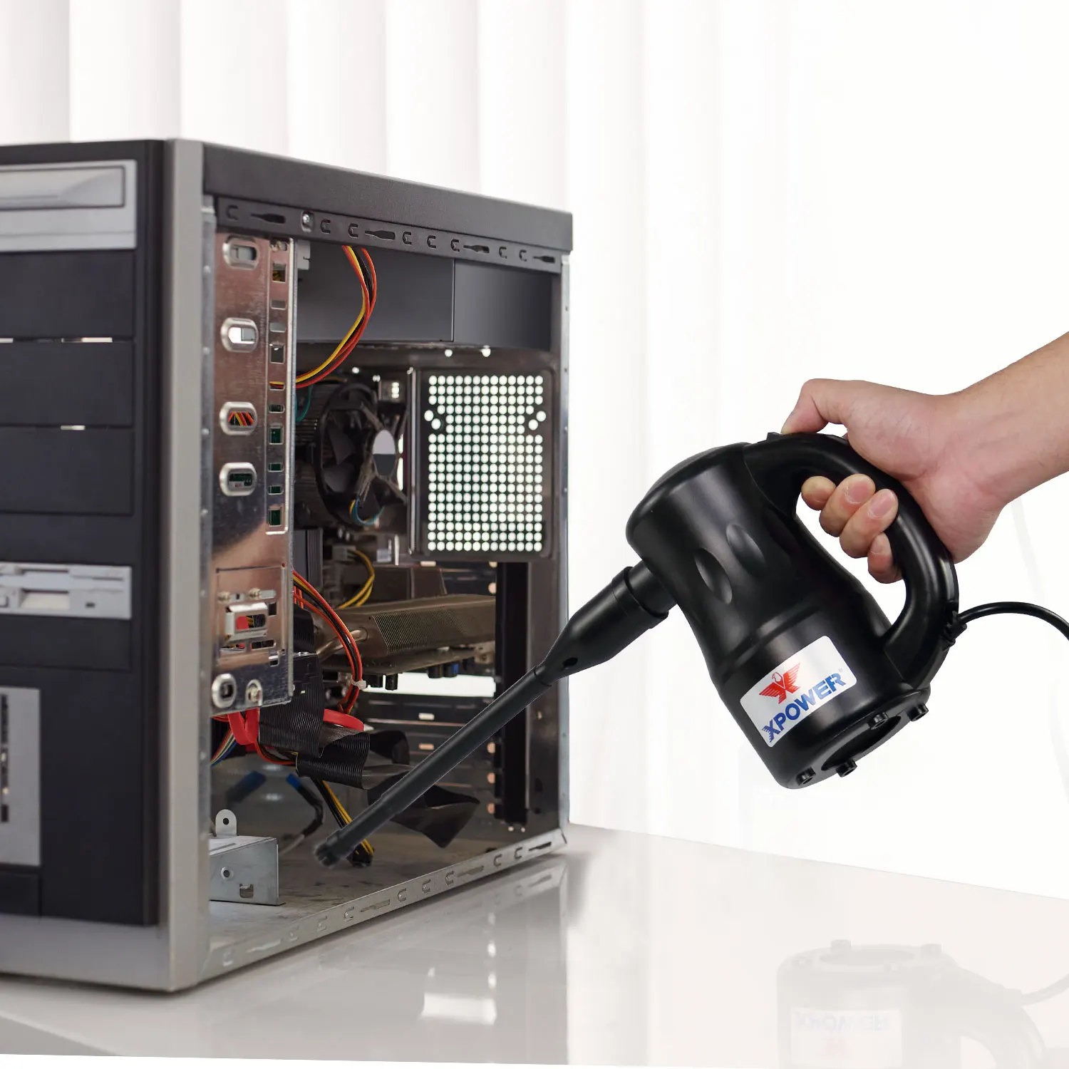 XPOWER A-2 Airrow Pro Multi-Use Powered Air Duster, Canned Air Replacement, Dryer, Air Pump Blower