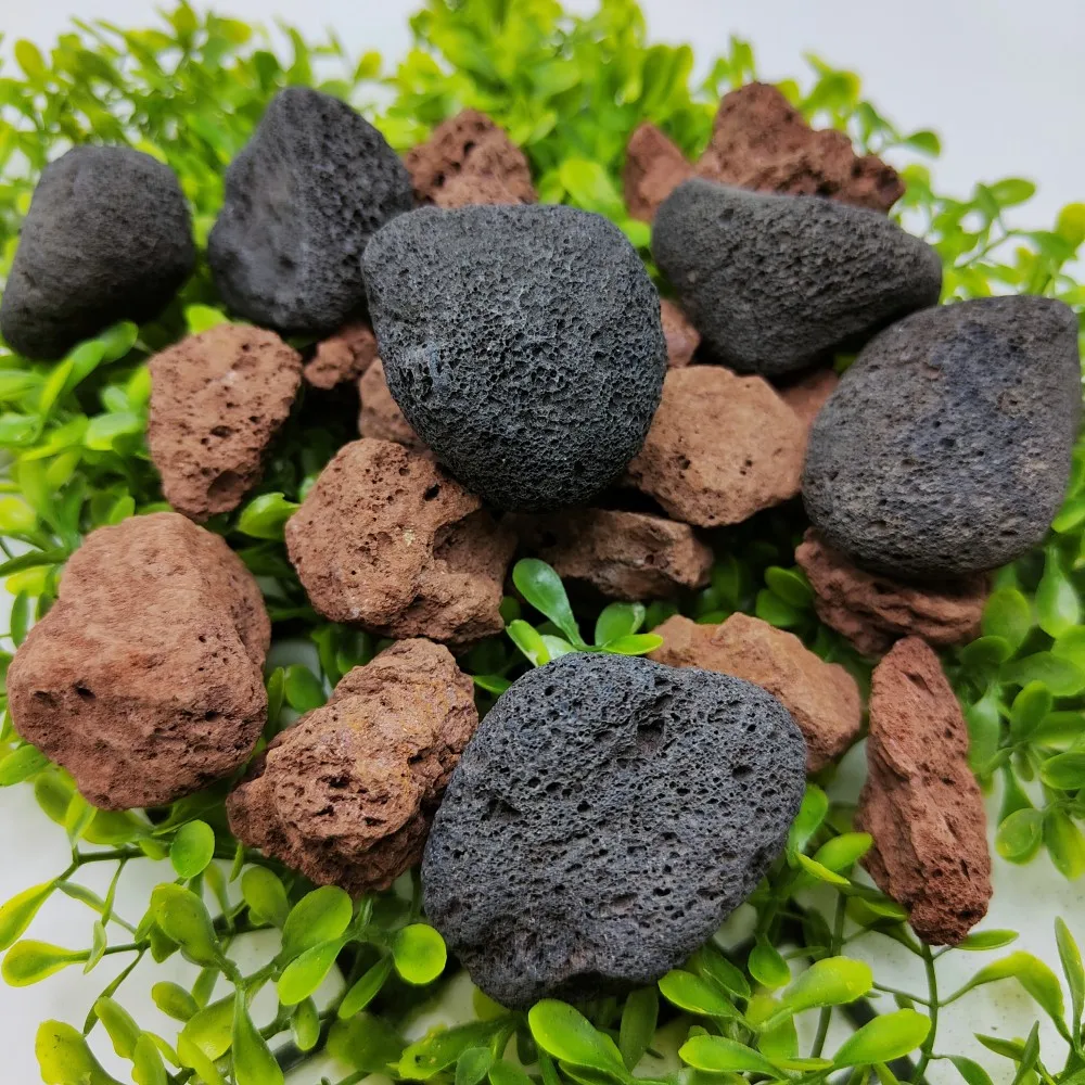 Black Red White Volcanic Rock Pumice Lava Stone