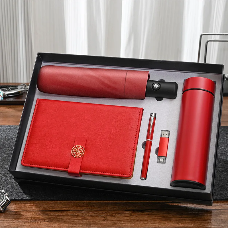 Custom Logo Promotional Gift Office Accessory Company set for men and women Corporate Notebook flash drive men Business Gift Set