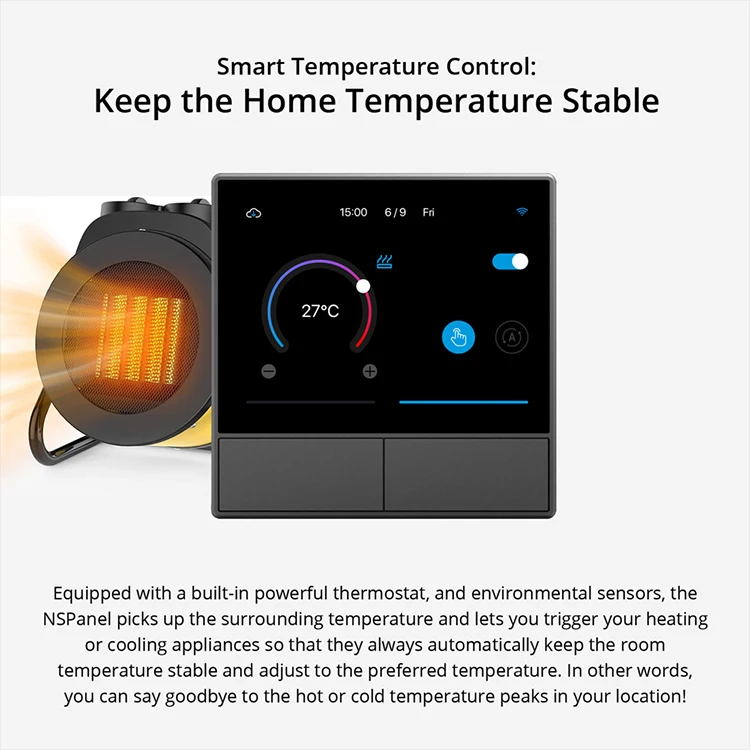 Wifi Wireless Thermostat Smart Scene Display Switch Sonoff NSPanel with APP Remote Function