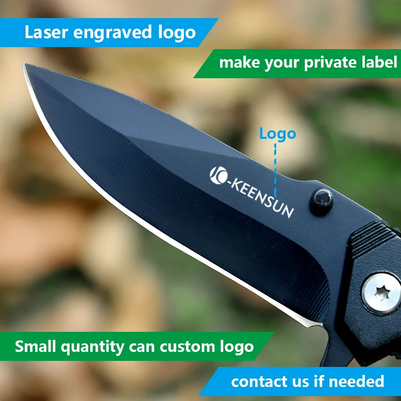 wholesale cheap best promotion beat quality black outdoor tactical outdoor stainless folding pocket knife for camping