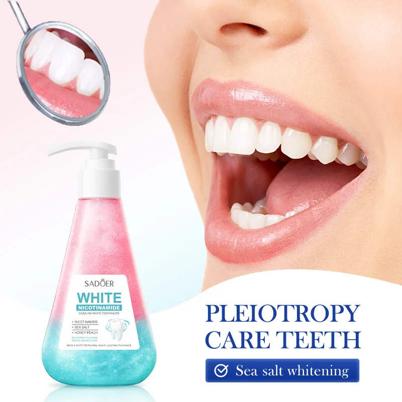 SADOER Oral Refreshing White Nicotinamide Dazzling Anti-Bacterial Toothpaste Clean Tooth Stain Whitening Toothpaste