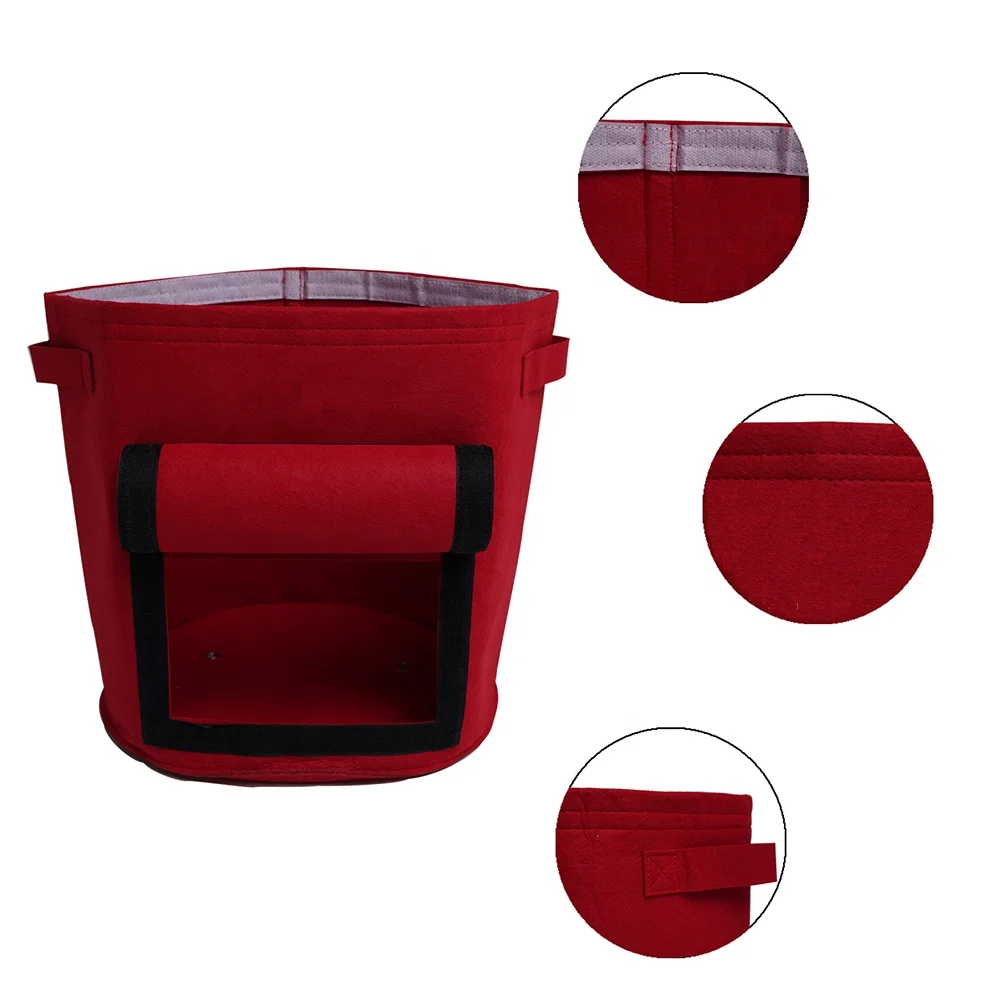9 Gallon Potato Plant Bag Durable Non-Woven Fabric Grow Bag Garden Fabric Pot with Dual Handles
