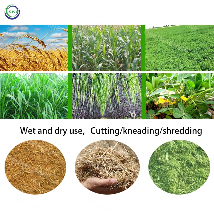 Agricultural Straw Chopper & Grinder Machine/ Hay Cutter Diesel Engine Silage Chopper Straw Shredder Machine