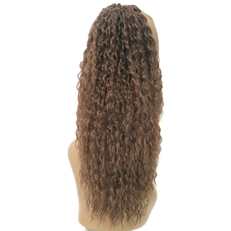 Novelties High Quality Materials Synthetic Kinky Black Women Jerry Curl Hair Extension Clip Jaw Claw Ponytail