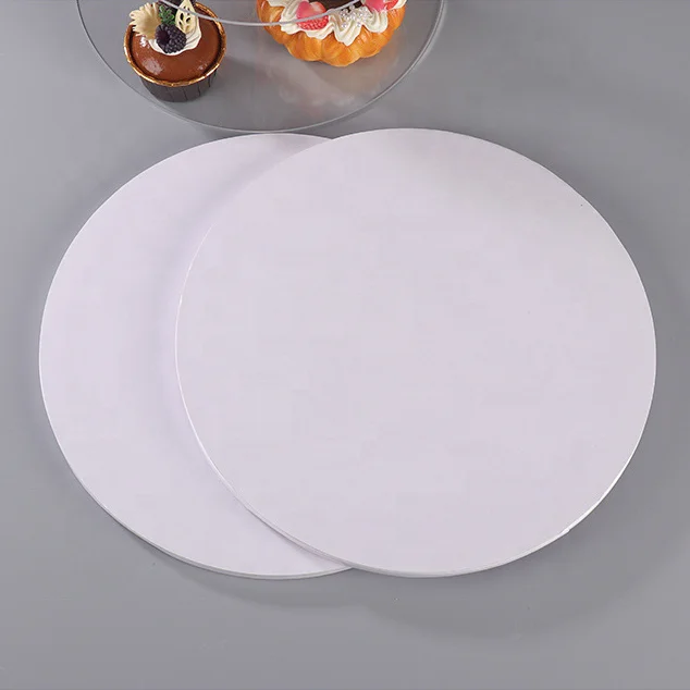 XJH Hot Selling White Cake Board Round Slice 12 inch Korean White Cake Drum Cake Boards 30cm Round Bakery Supplies