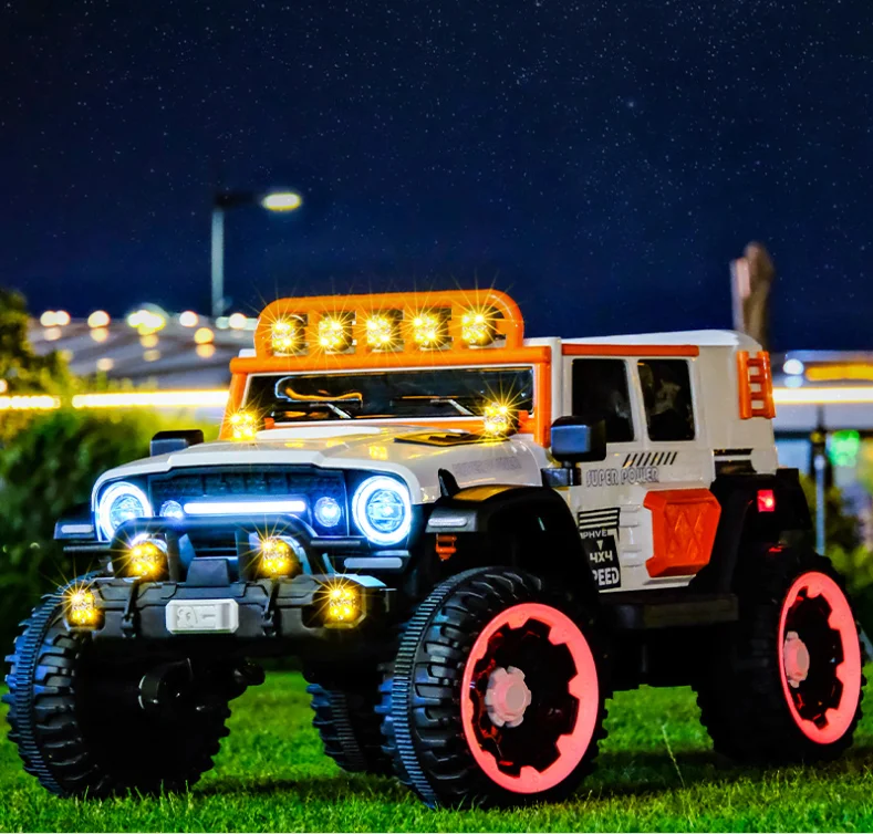Factory wholesale four-wheel drive SUV boys and girls baby four-wheel with remote control English story remote toy cars for kids