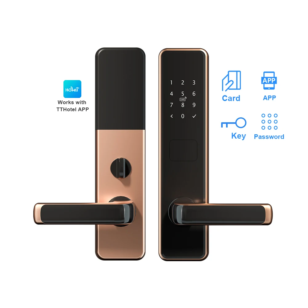 YOHEEN Роскошная умная система блокировки отеля RFID, Wi-Fi онлайн TT управление приложением для отеля электронный цифровой дверной замок для отеля
