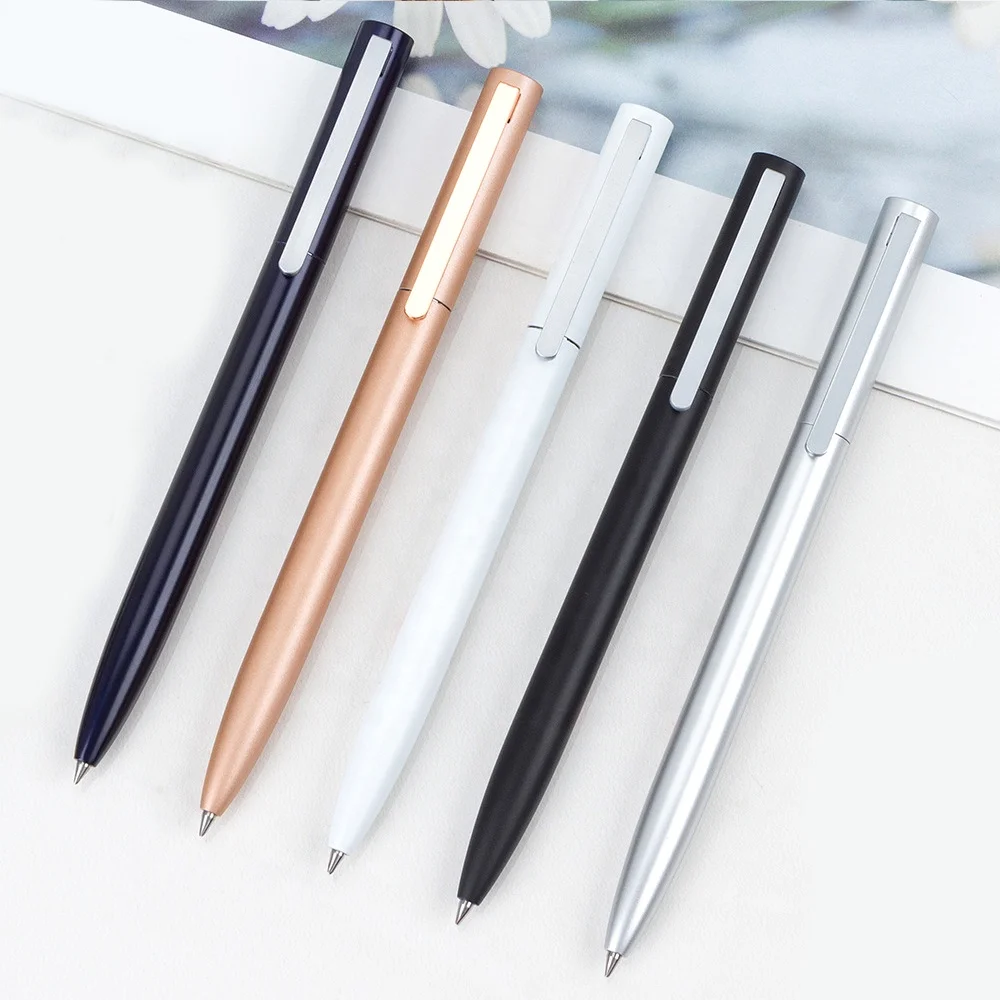 Custom Logo Rose Gold Metal Pen 0.5mm Ballpoint Pen for Favors Gifts Business School Party Guests Gift Souvenir