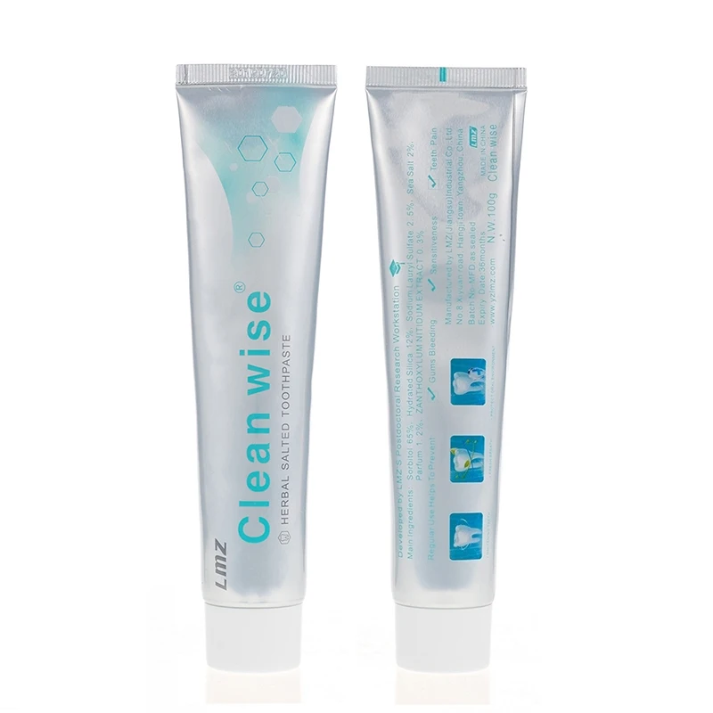 Custom Private Label Cheap Bleeding Gums Sensitive Teeth Fluoride Free Herbal Salt Toothpaste Supplier
